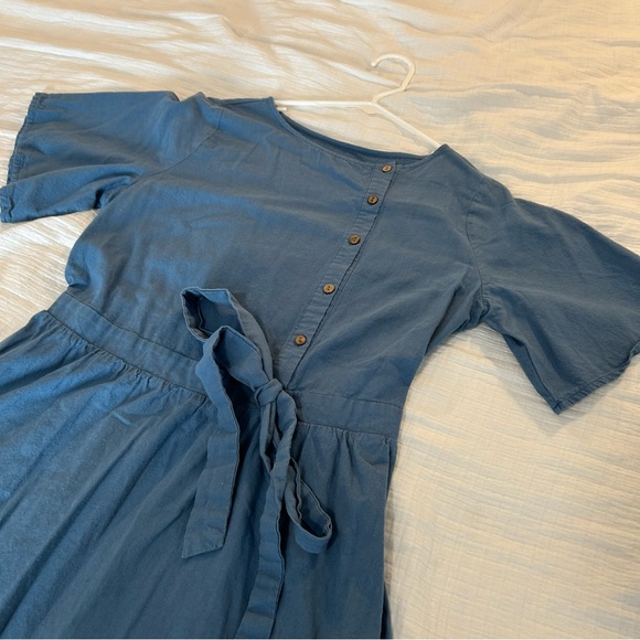 Denim blue dress fit and flare Medium 10 - Picture 5 of 8